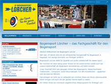 Tablet Screenshot of bogensport-loercher.de